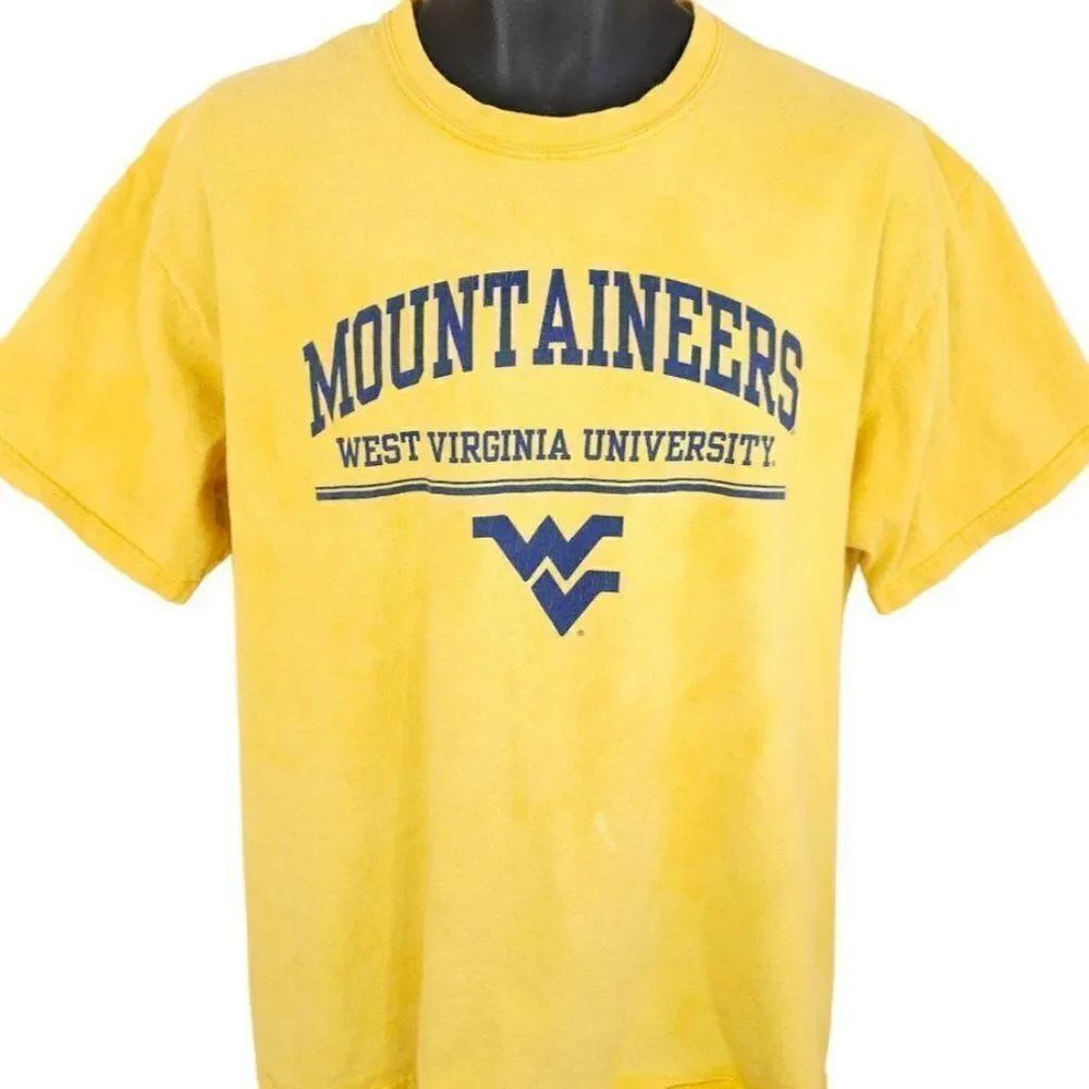West Virginia Mountaineers T Shirt Mens Size Large Vintage Y2K NCAA University